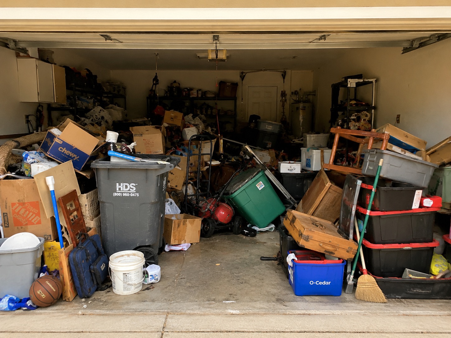 Garage cleanout & haul-off before